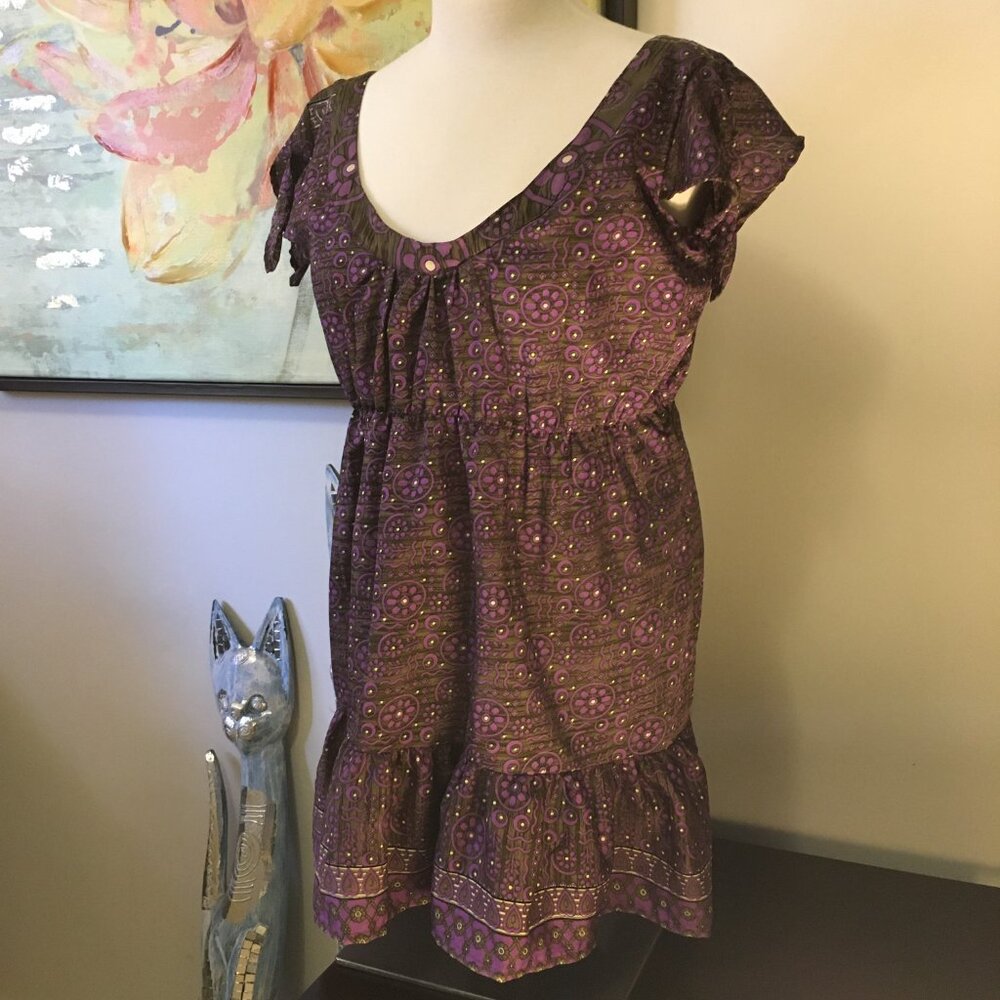 100% Silk Upcycled Fairy Grunge OAK Babydoll Tank Top M/L